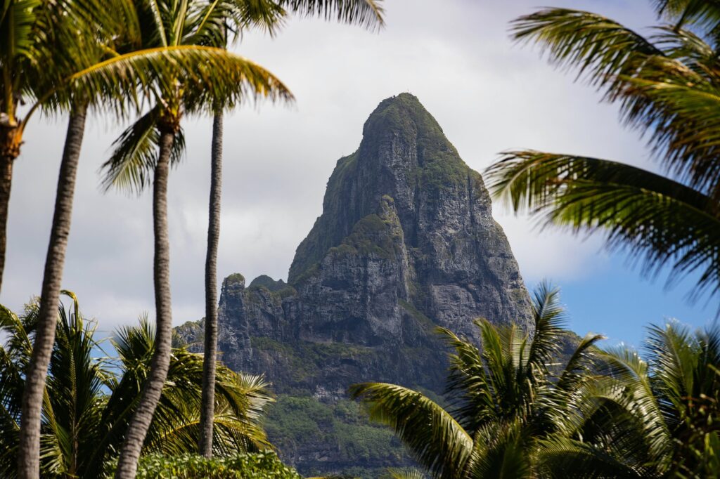 General view of Mount Otemanu on the island of Bora Bora